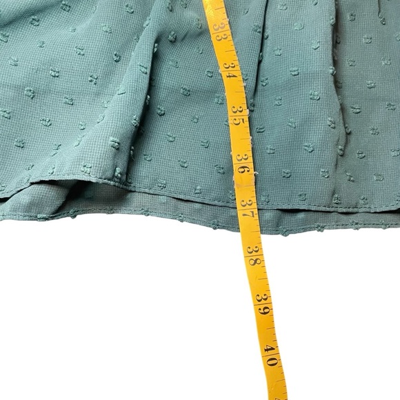 NWT City Chic Womens Size S 16 Dobby Tiered Dress Alpine Teal Romantic Flowy - Picture 16 of 16